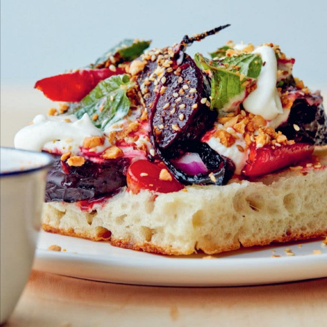 ROASTED CARROTS AND BEETROOT, WHIPPED FETA SAUCE AND SPICED NUTS