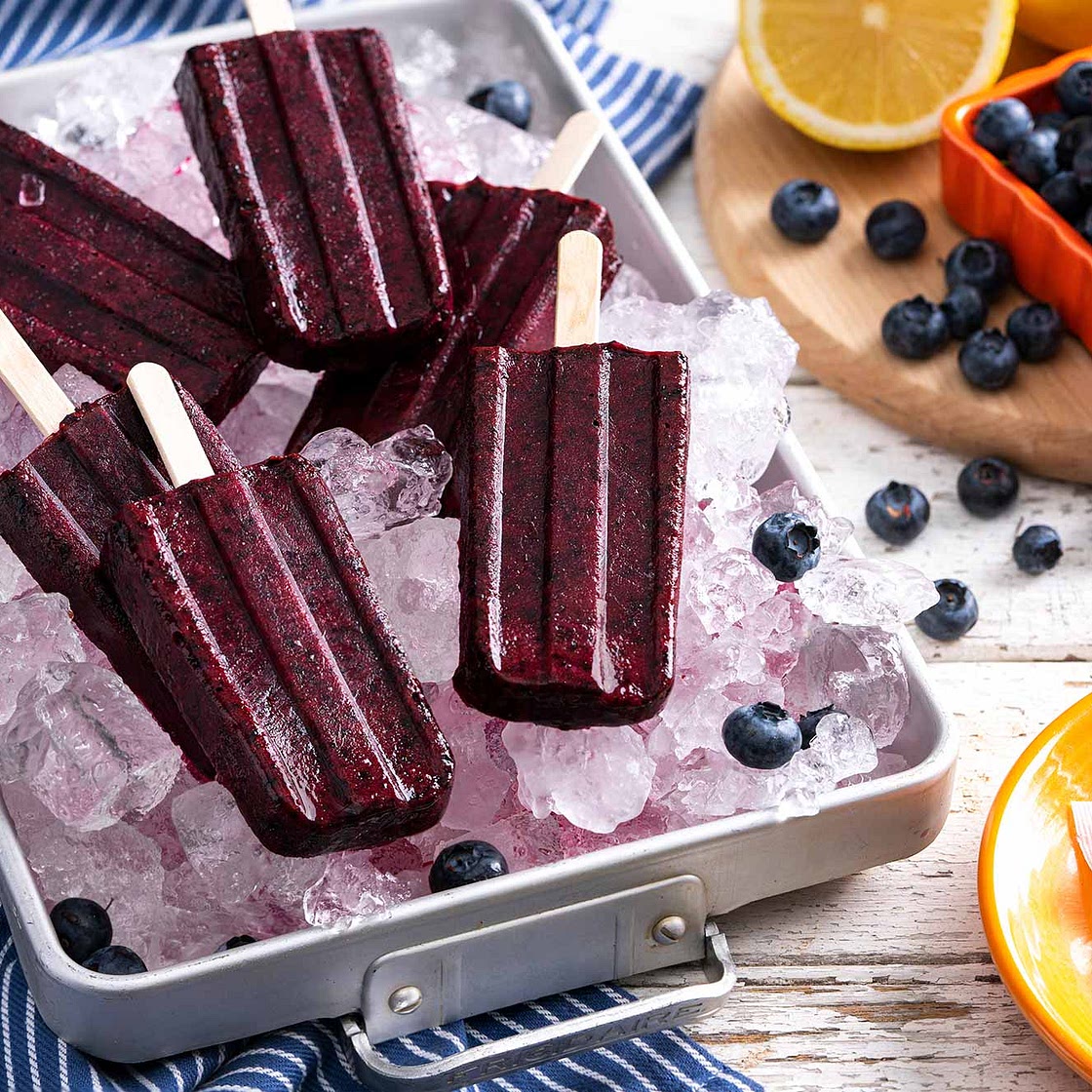 Blueberry Tea Popsicles