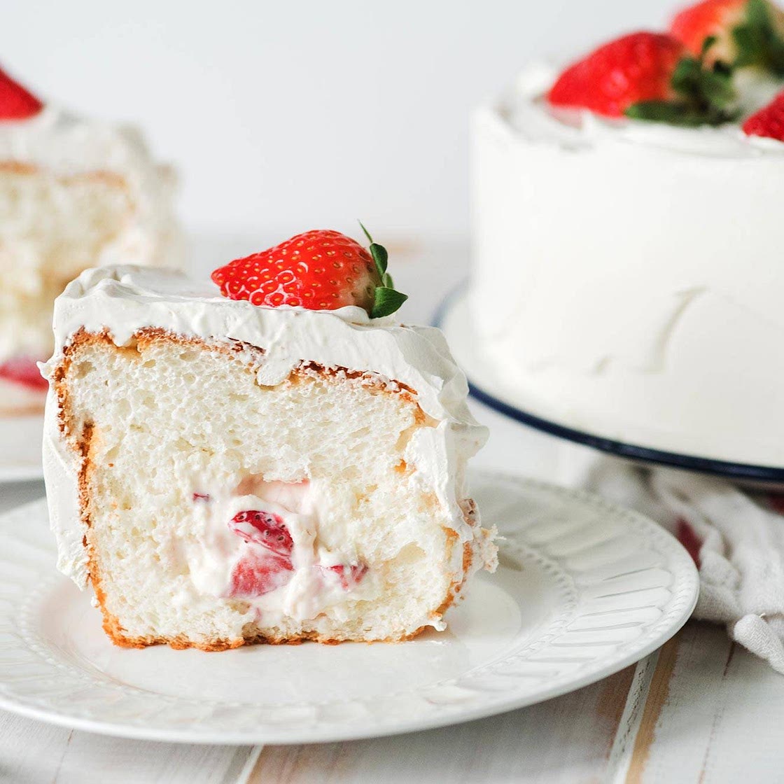 Frozen Strawberries and Cream Cake
