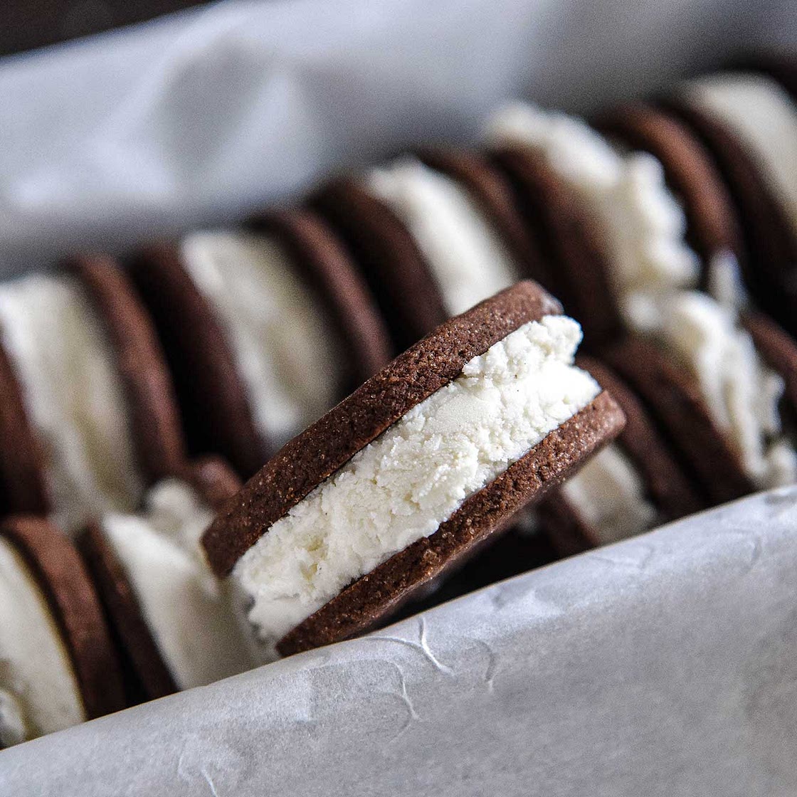 Homemade Chocolate Ice Cream Sandwiches