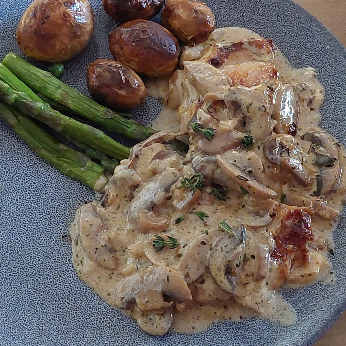 Creamed Mushroom and Brie Chicken