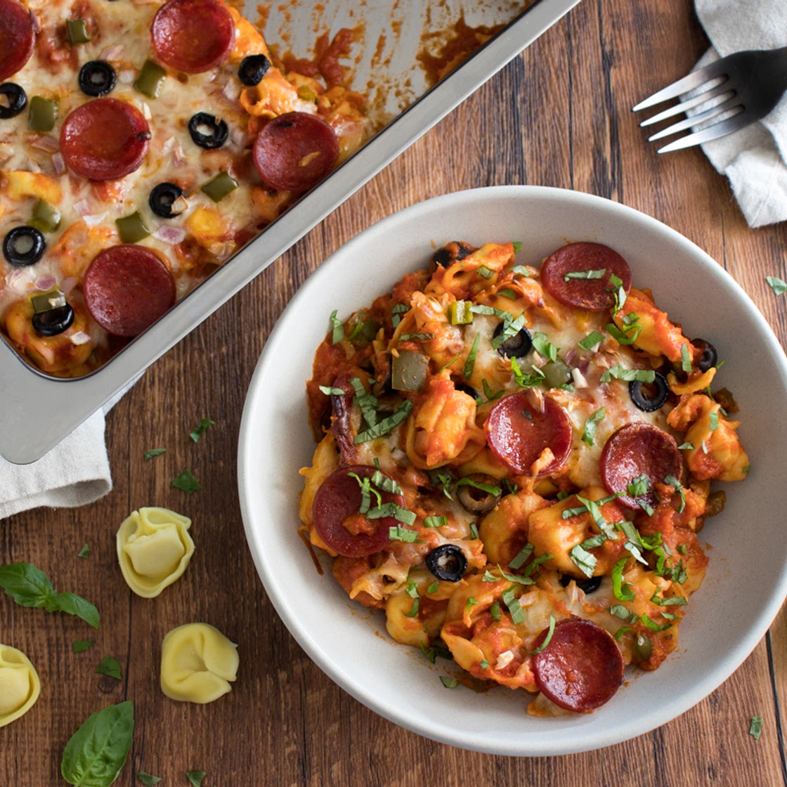 Supreme Pizza Tortellini Bake