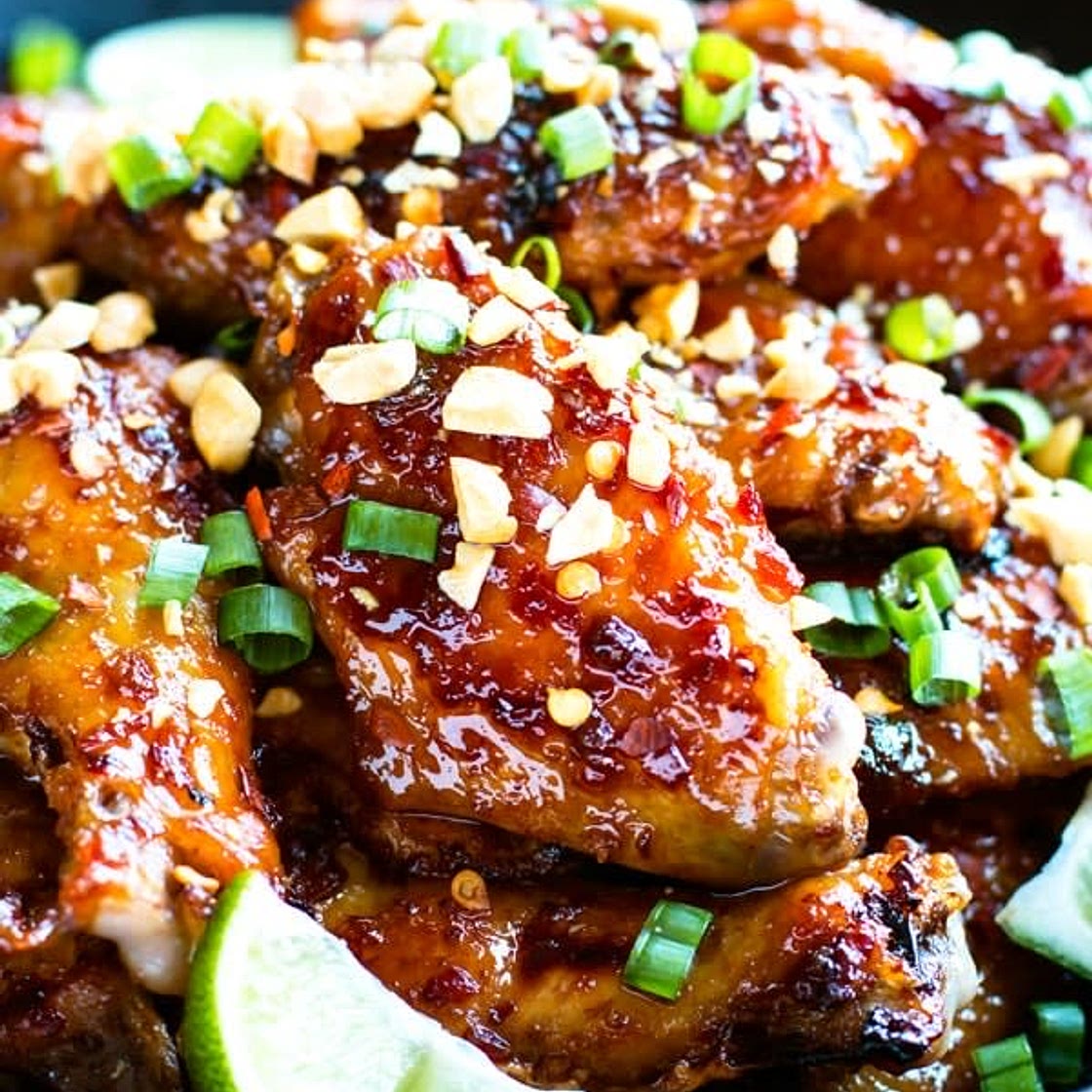 Baked Thai Chicken Wings Recipe - Evolving Table