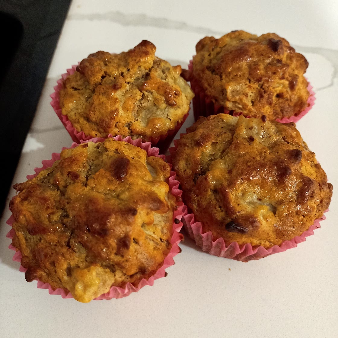 Apple Bran Protein Muffins