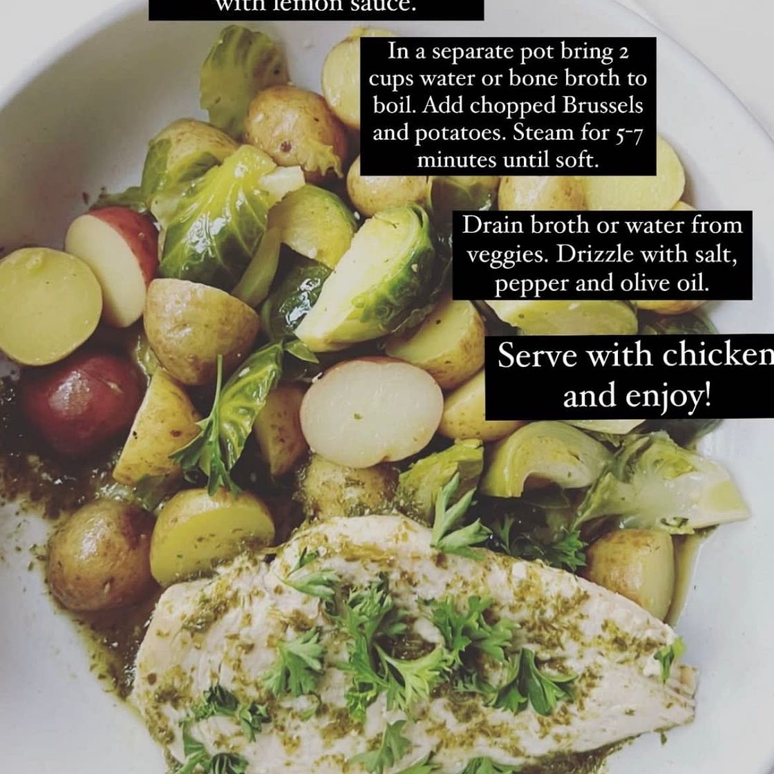 Chicken potatoes lemon