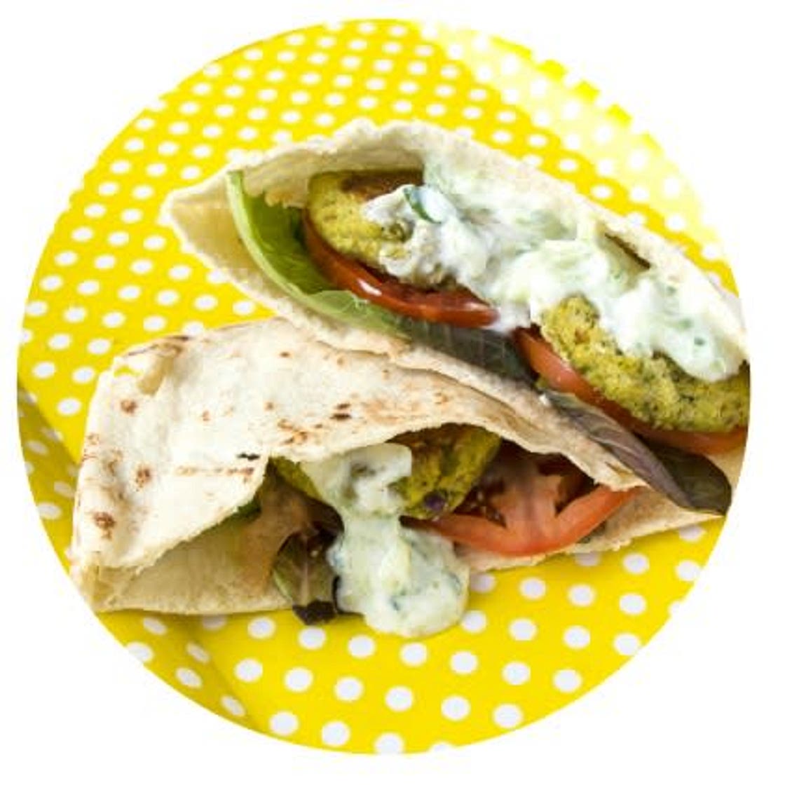 falafel tzatziki pita