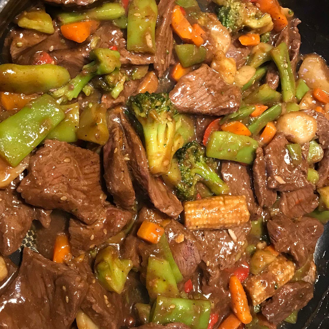 Teriyaki Venison and Veges on Rice