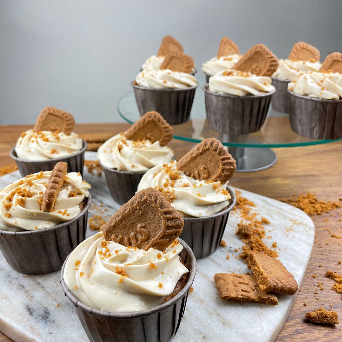 Triple Biscoff Cupcakes
