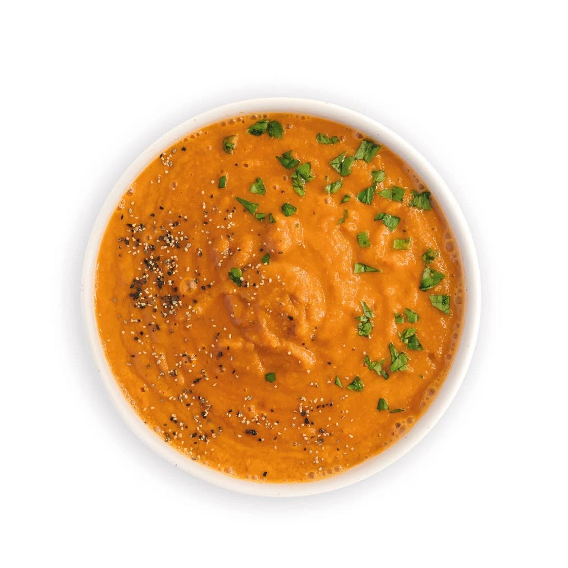 fresh tomato red lentil bisque