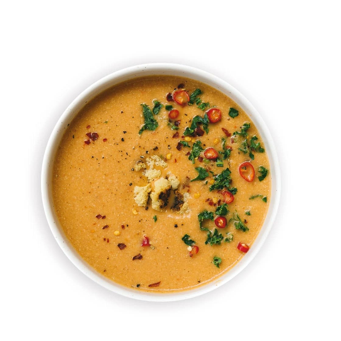 roasted red pepper & cauliflower soup