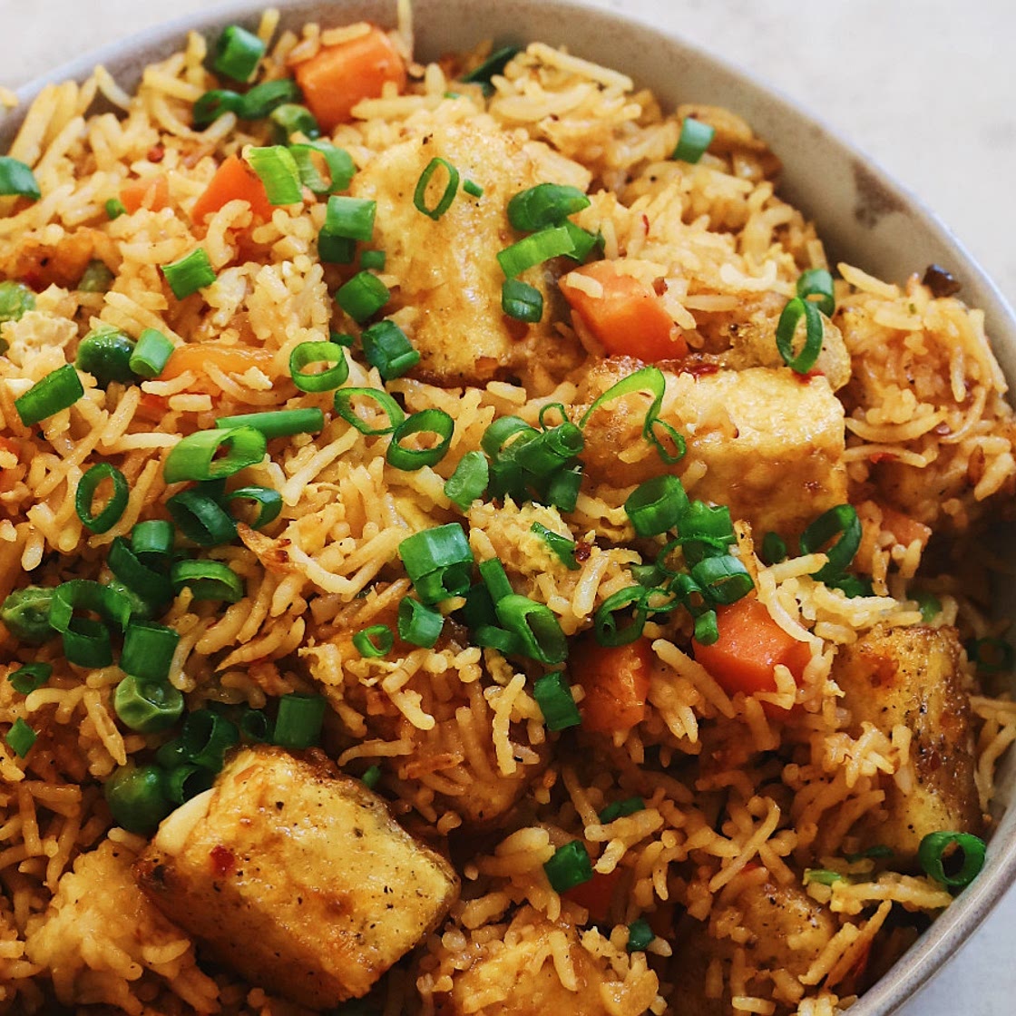 Schezwan Tofu Fried Rice