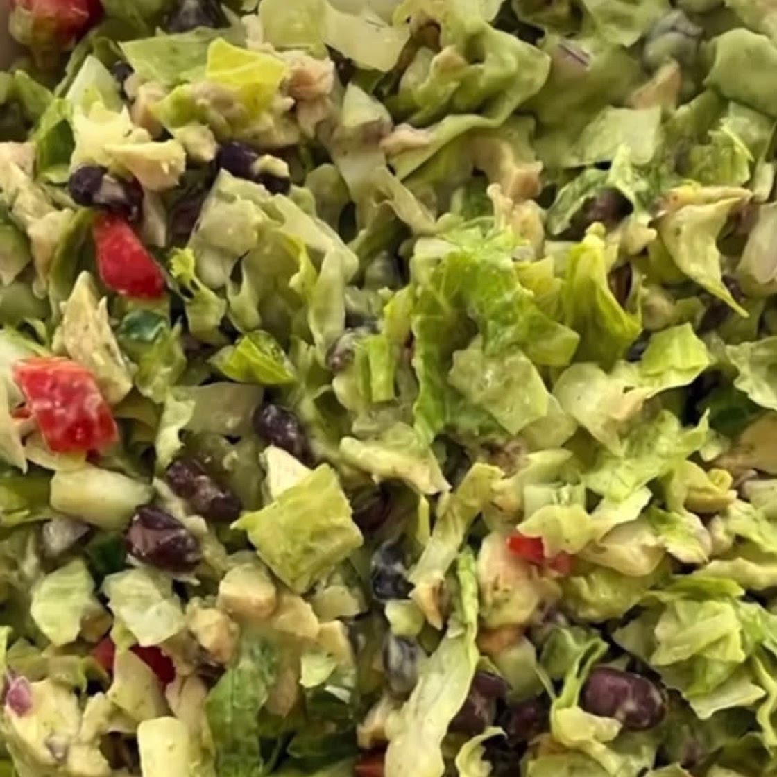 Chicken Taco Salad with Creamy Cilantro Dressing