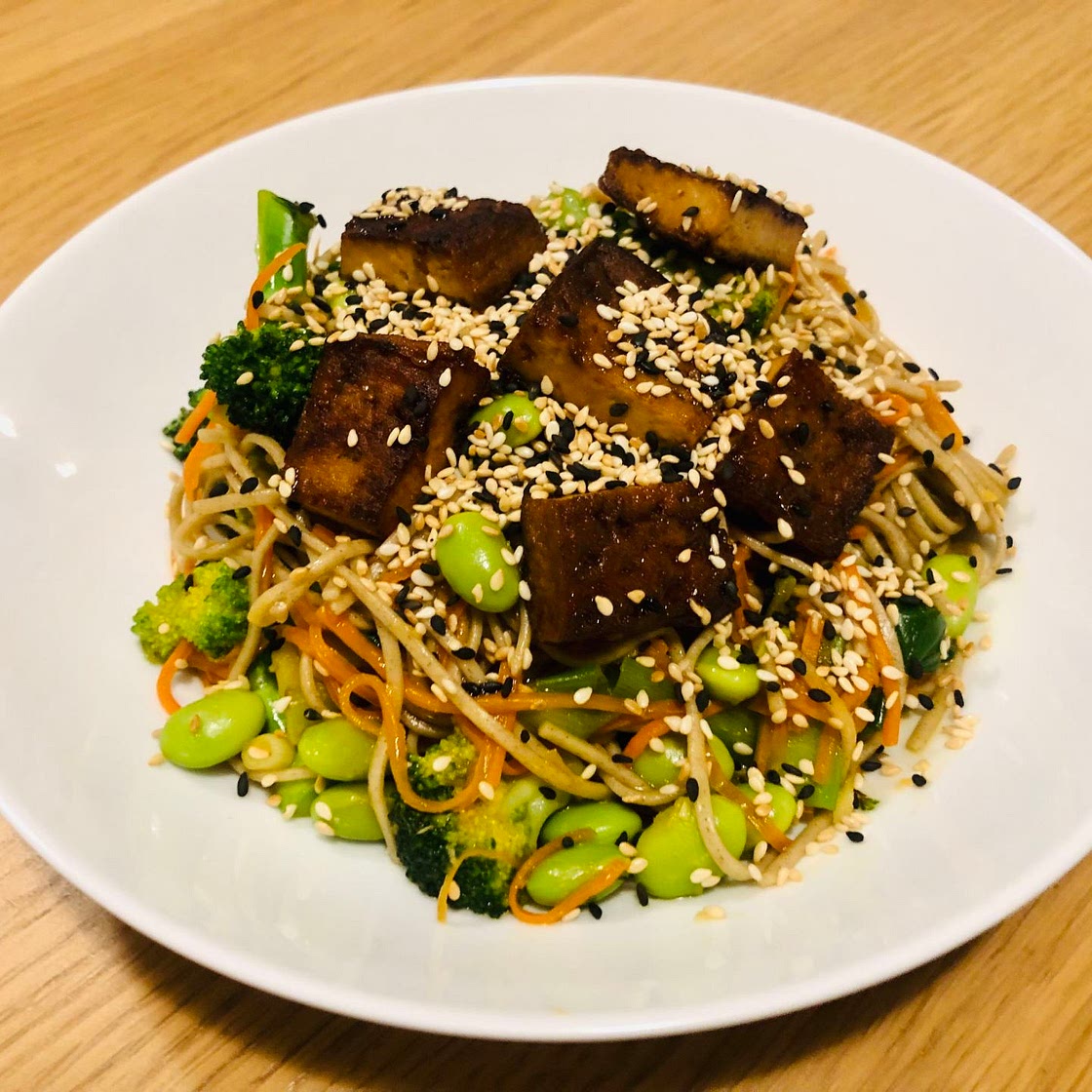 19. Edamame Teriyaki Soba Noodle Bowl