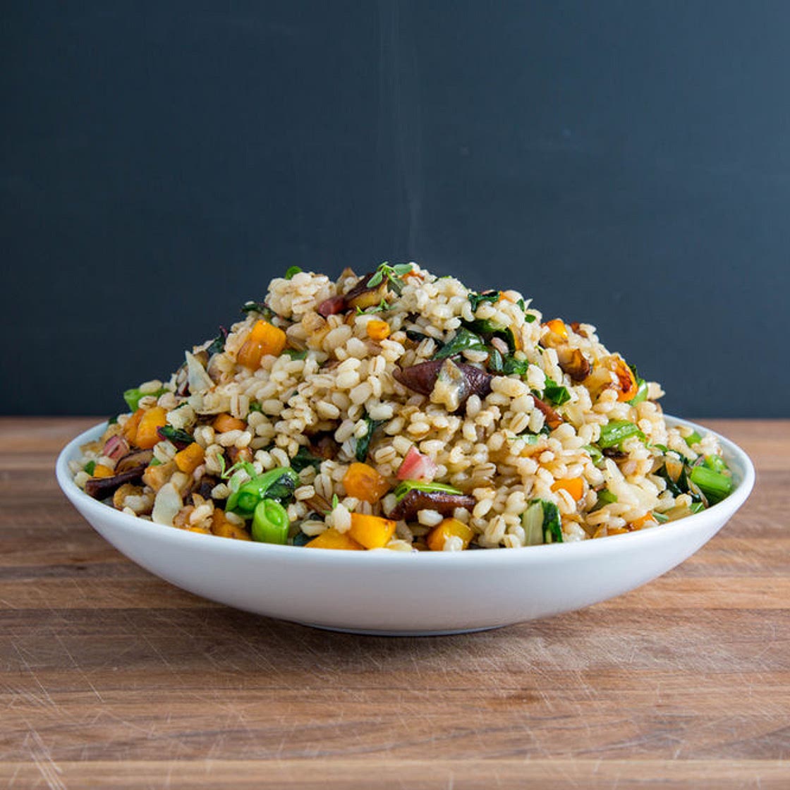Pearl barley stir fried "rice"