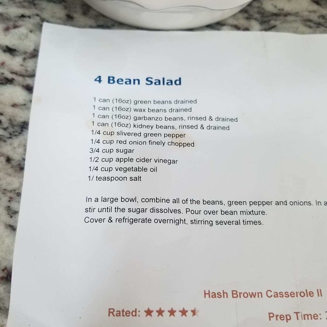 Peggy Five Bean Salad