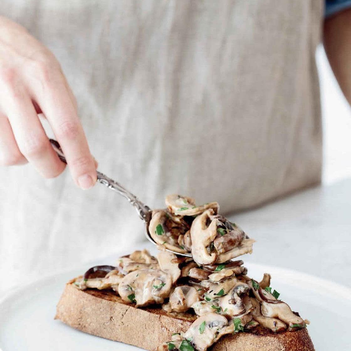 Fried Mushrooms with Sour Cream