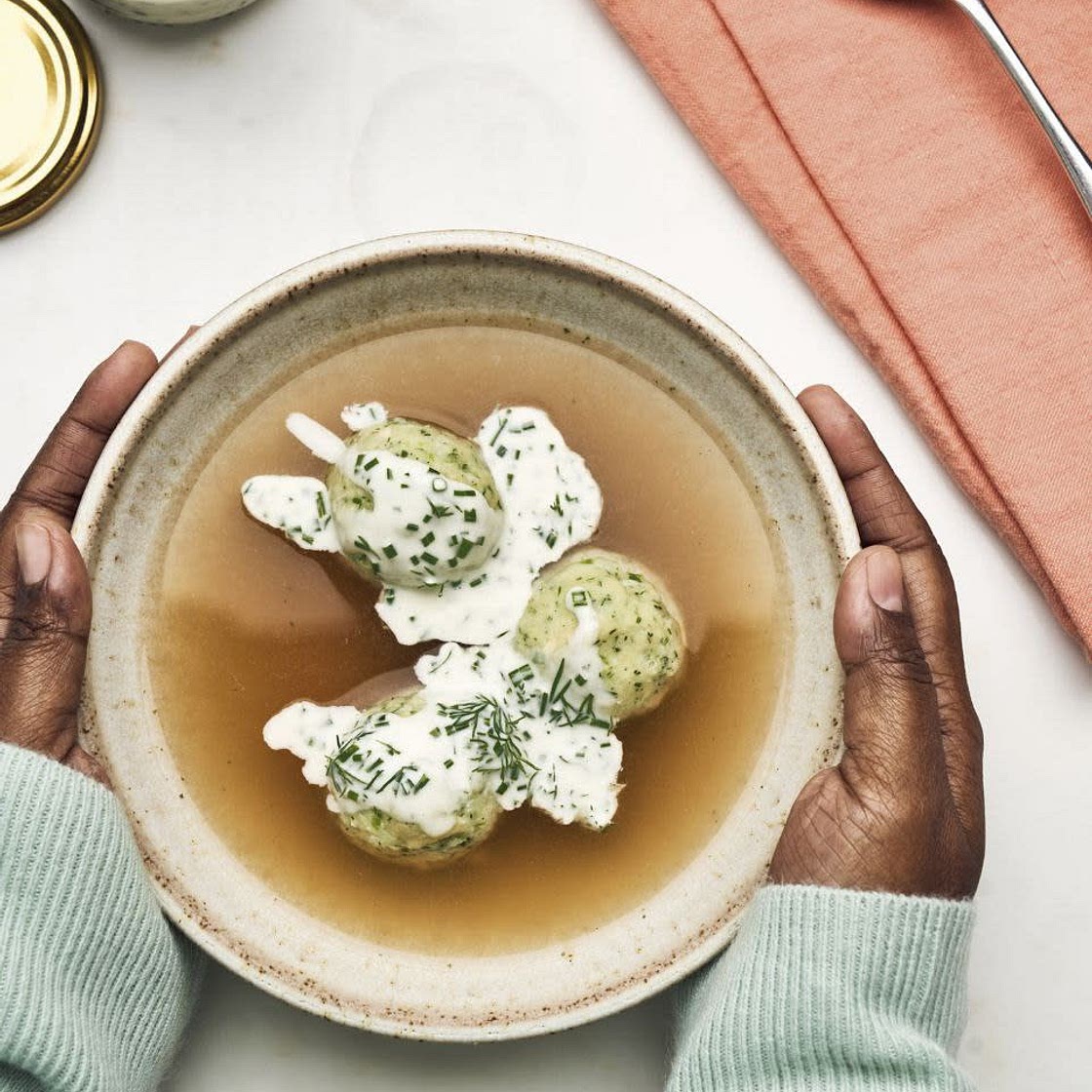 fish mousse dumpling soup