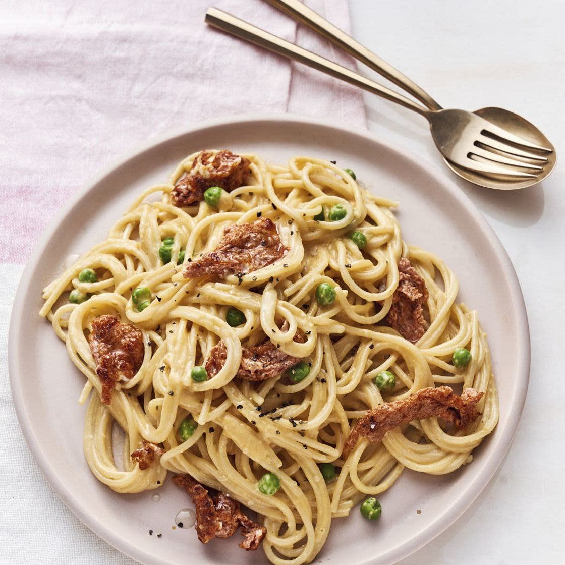 no-waste creamy carbonara