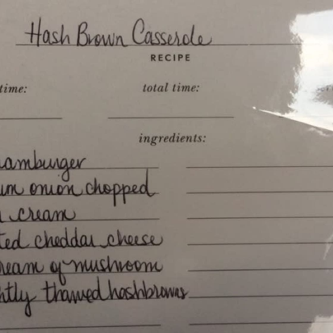 Hash brown casserole 