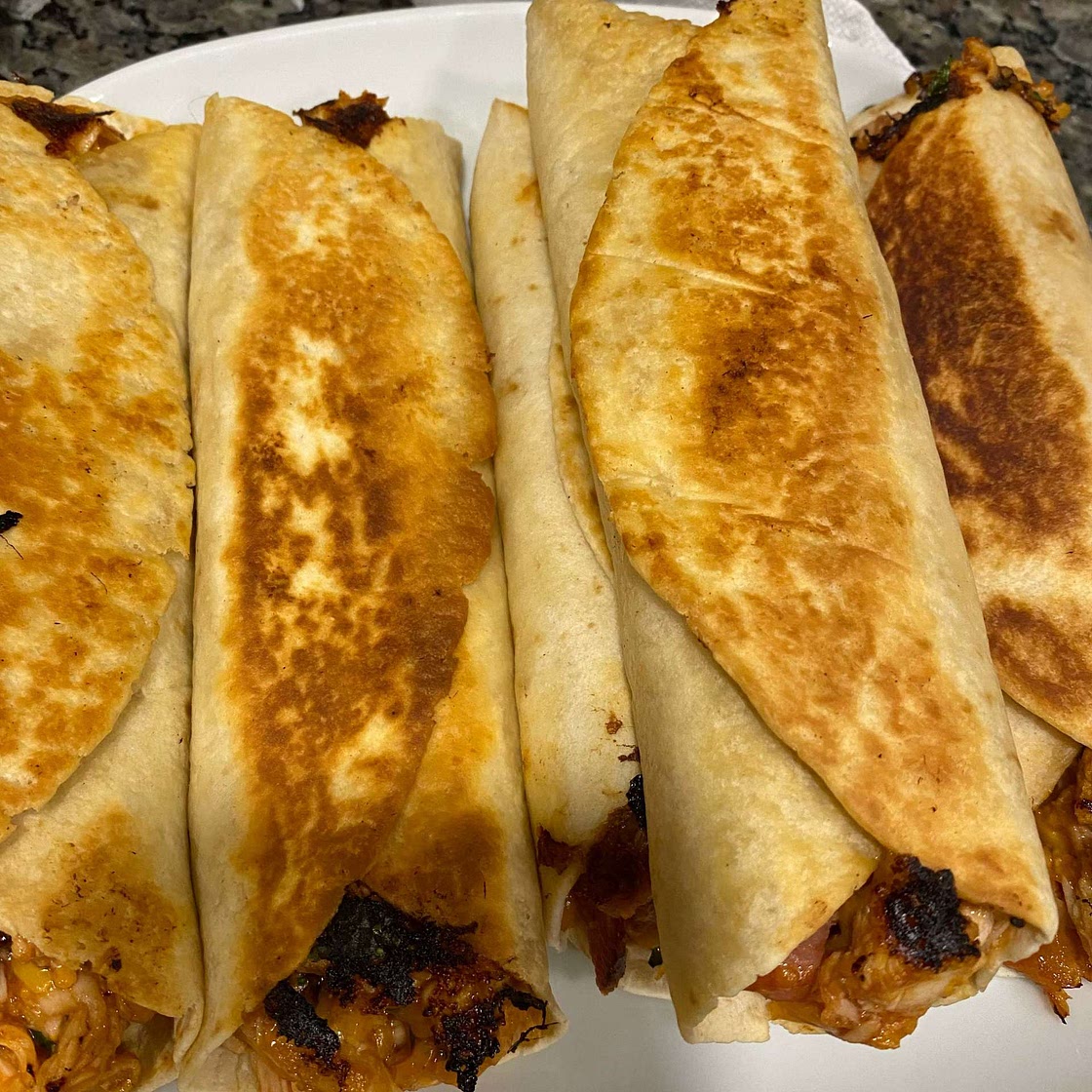 Crispy BBQ Chicken & Bacon Wraps