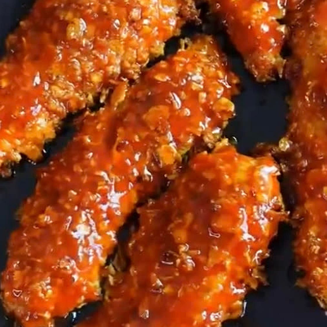 Hot honey garlic chicken tenders