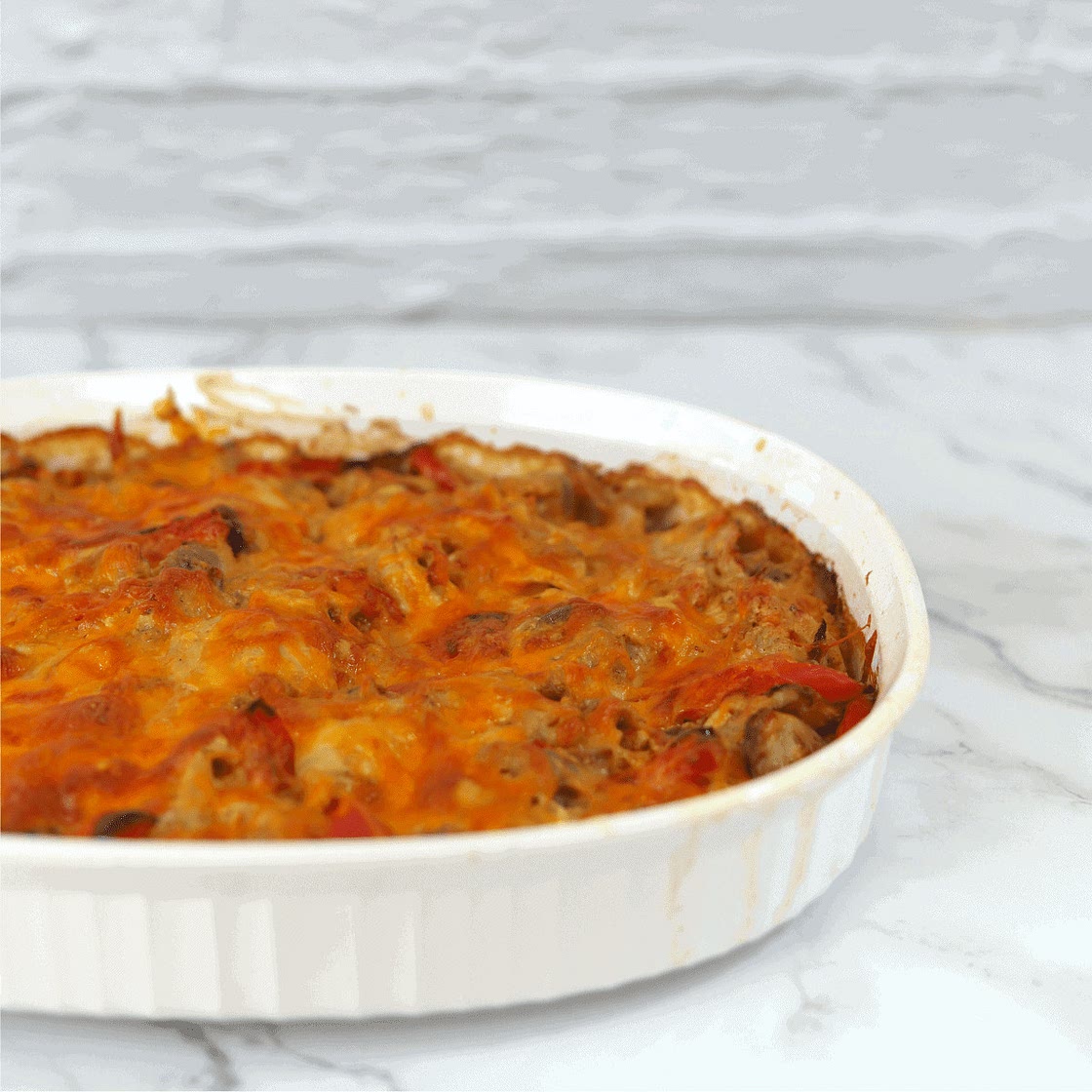 Cheesy Chicken Fajita Casserole