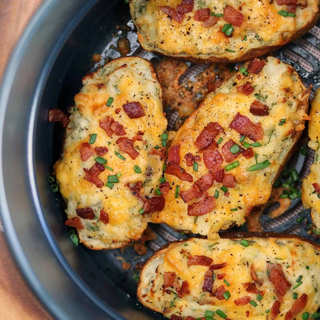 Air Fryer Twice Baked Potatoes