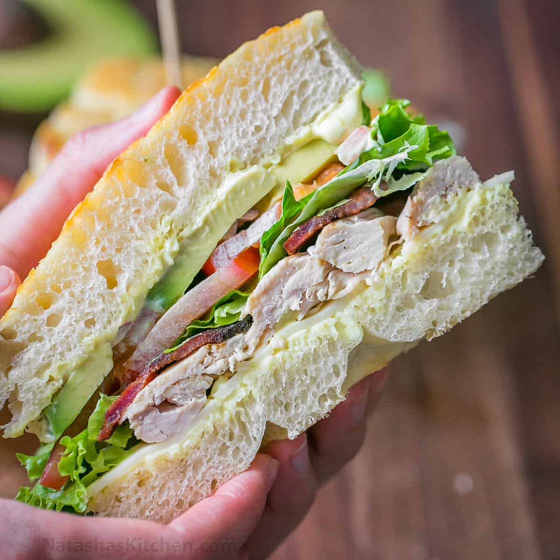 Chicken Bacon Avocado Sandwich