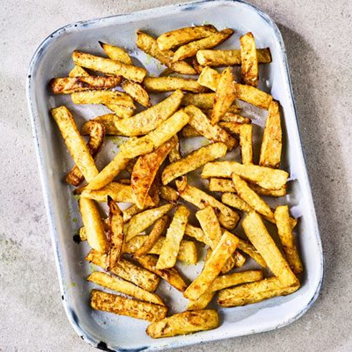 Celeriac oven chips