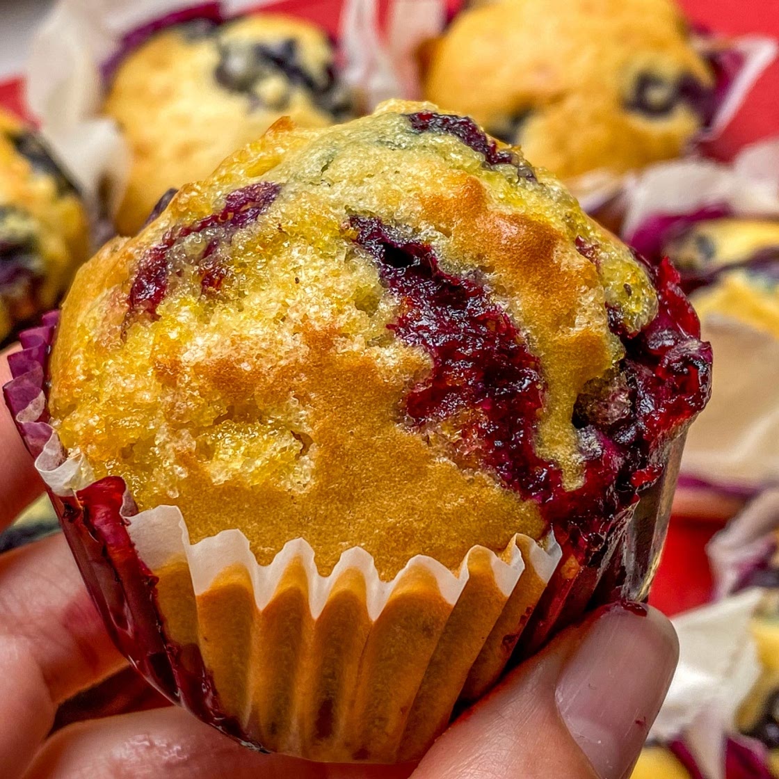 Easy, Delicious Blueberry Muffins with Greek yogurt