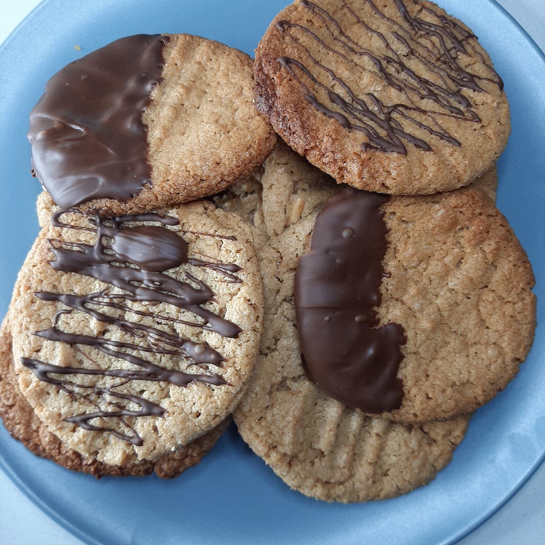 3 Ingredient Peanut Butter Cookies (Dunked in Chocolate)