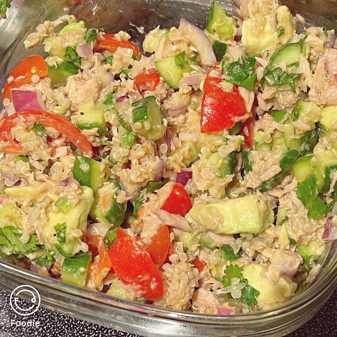 Avocado cucumber tuna salad