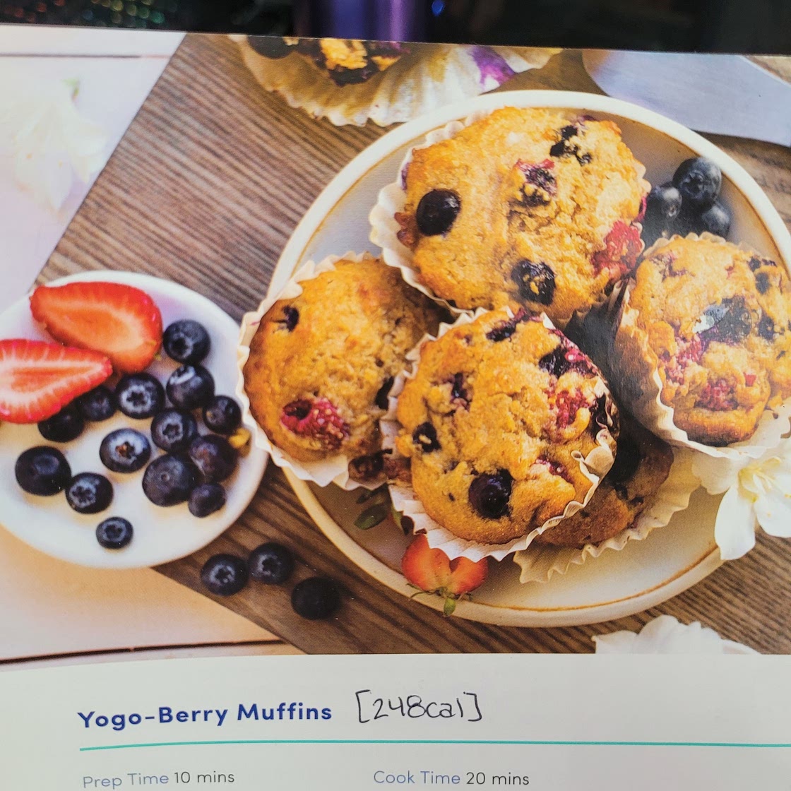 Yogo-berry muffins