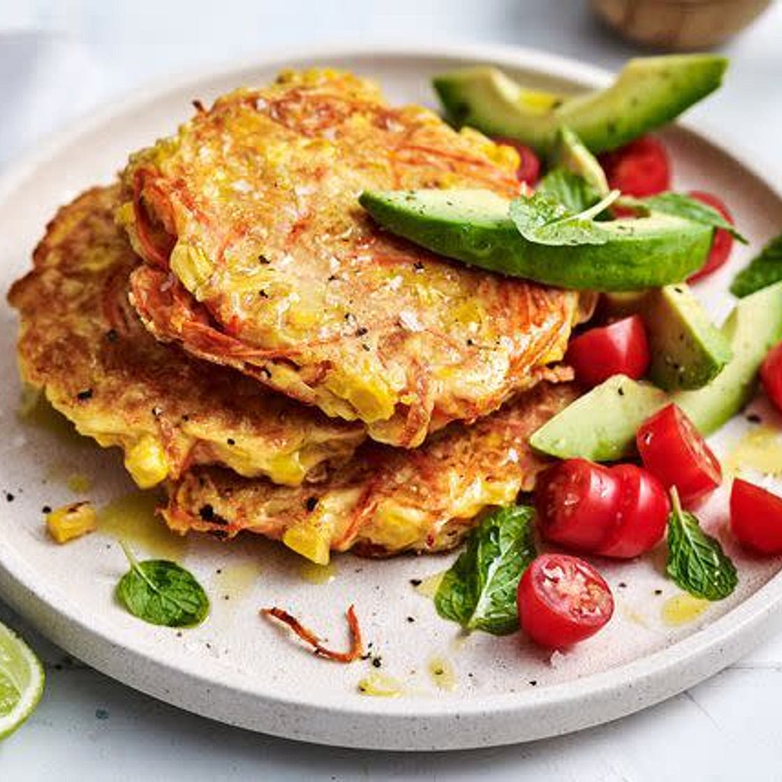 Carrot and Sweetcorn Fritters