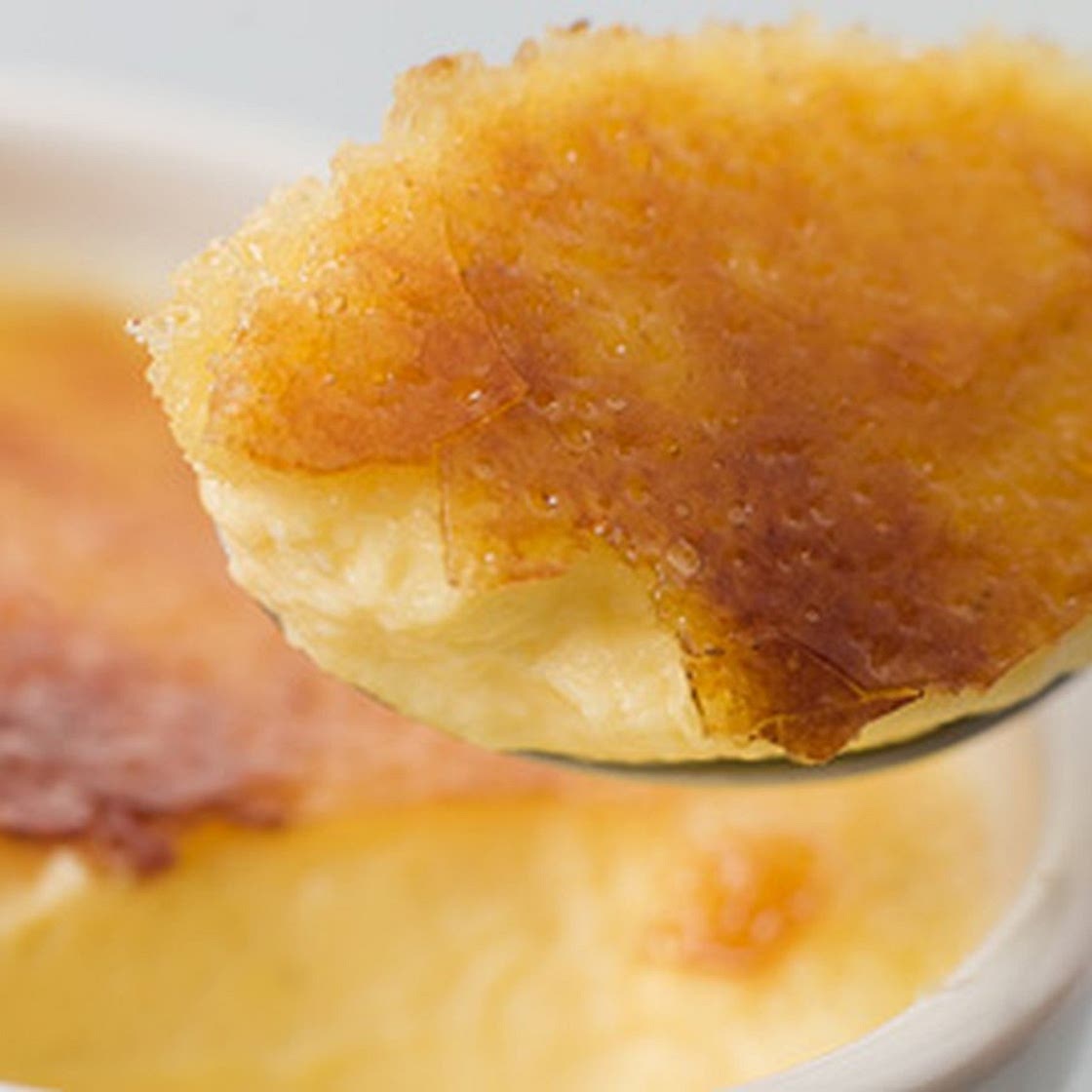 Vanilla Creme Brulee with Apple Compote