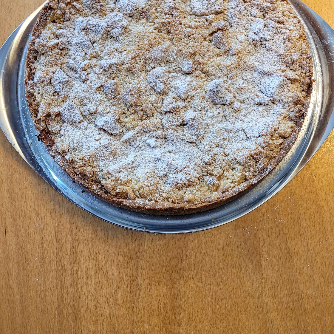 Streuselkuchen mit Rhabarber