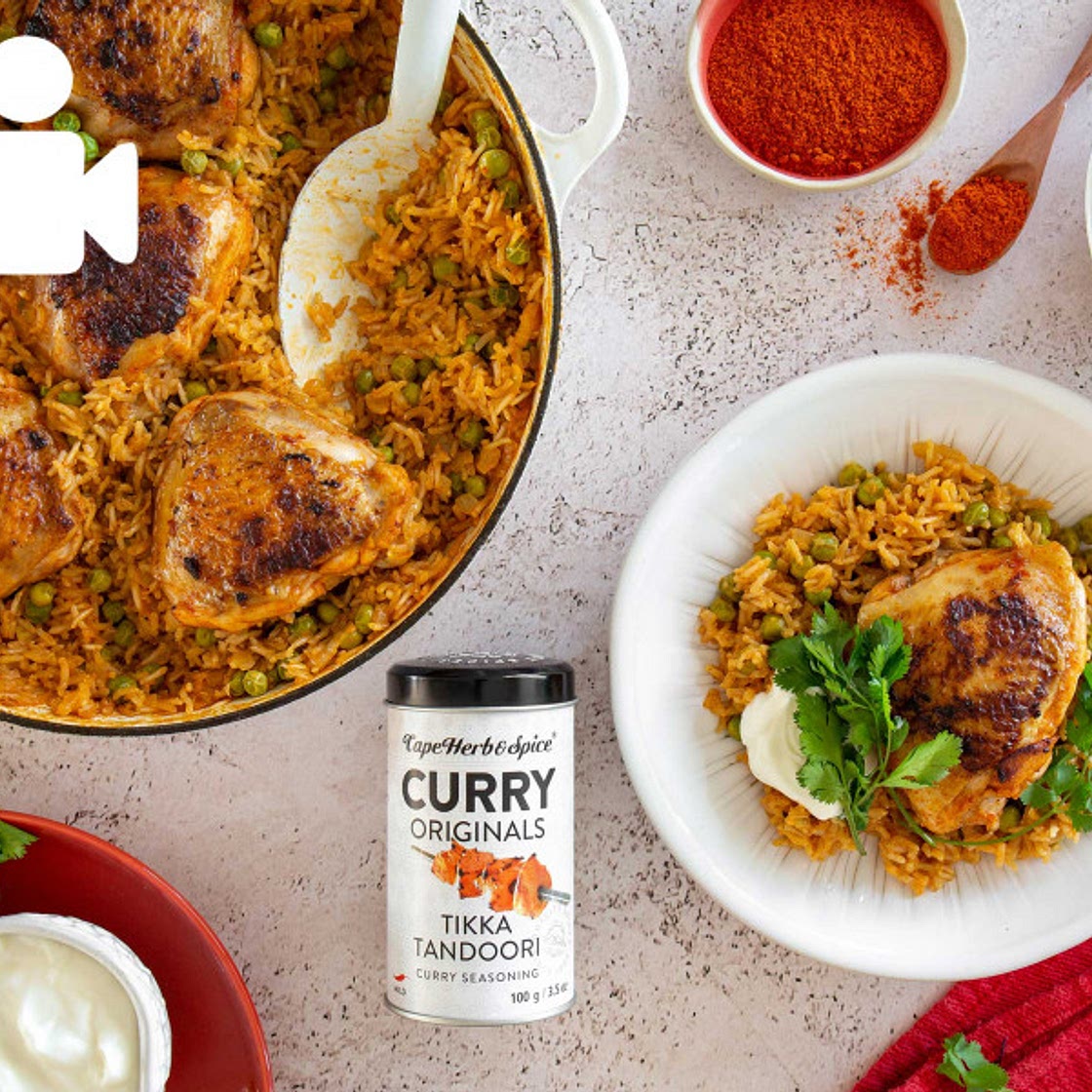 ONE POT TANDOORI CHICKEN & COCONUT RICE CURRY