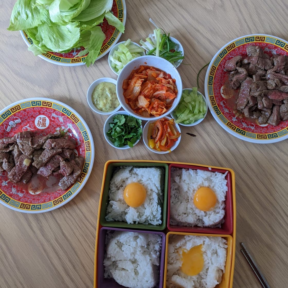 Asian steak lettuce wraps