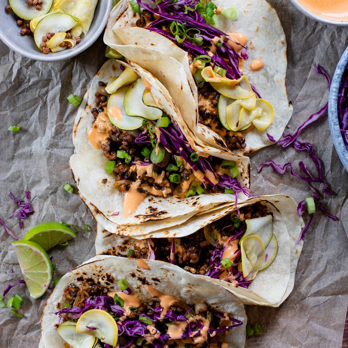 Vegan Korean Beef Tacos