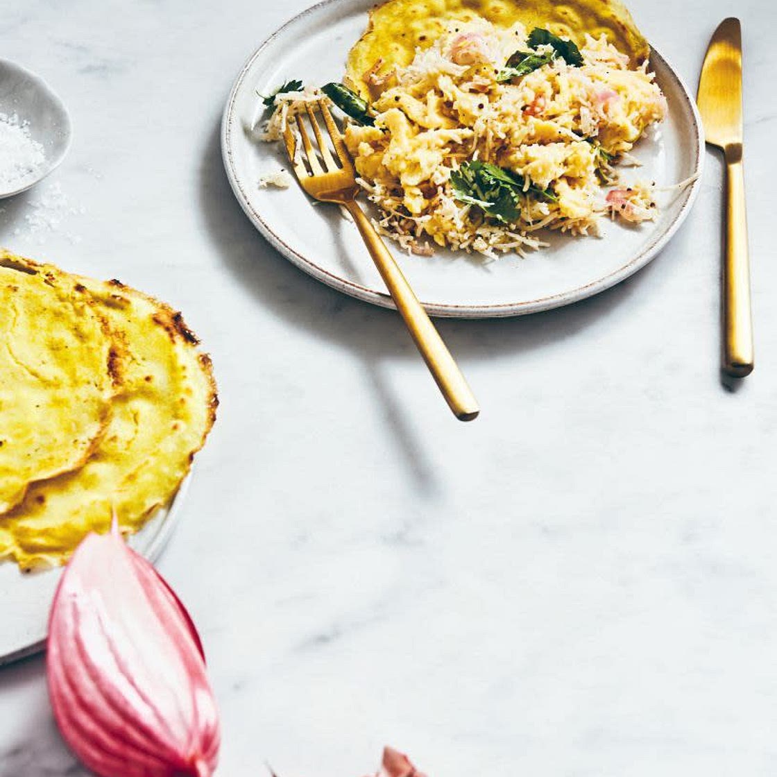 Sri Lankan Scrambled Eggs with Coconut Sambol