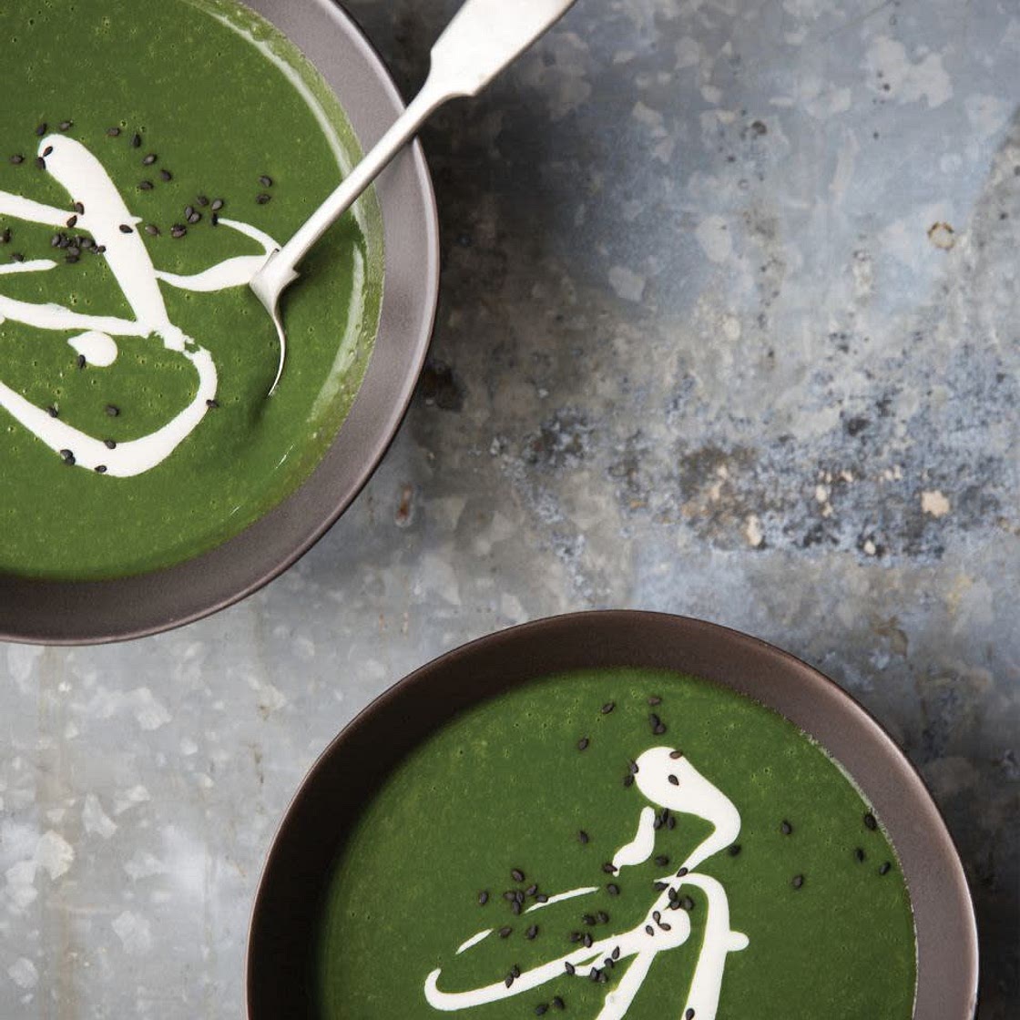 STINGING NETTLE SOUP WITH NIGELLA SEEDS