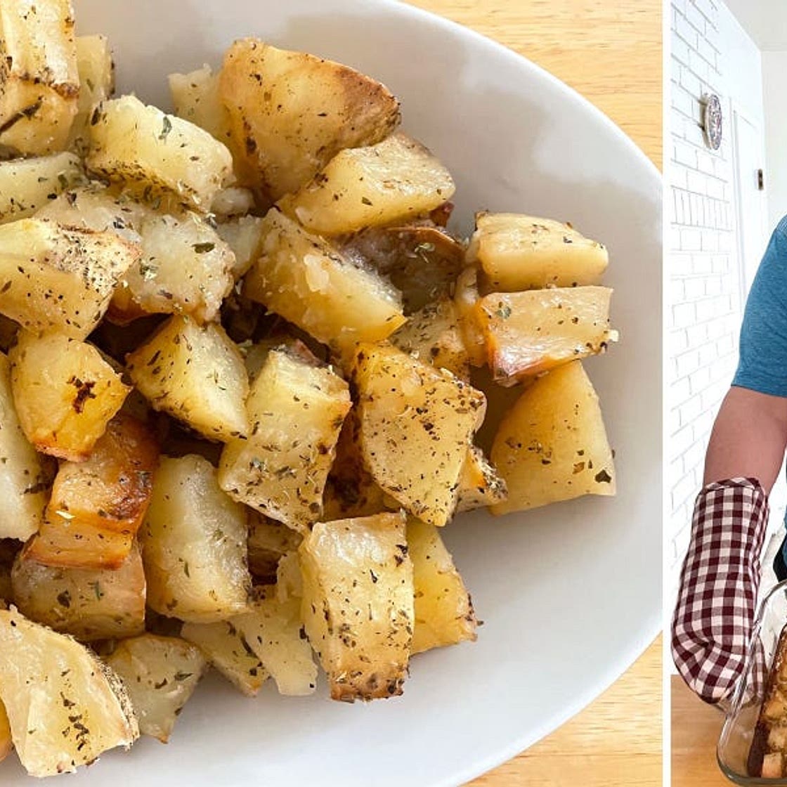 My dad's classic Greek roasted potatoes are the perfect side dish — and so easy to make