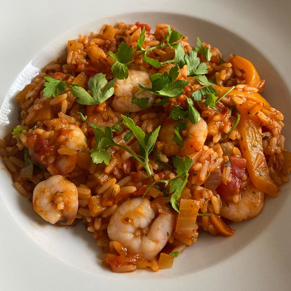 Prawn jambalaya