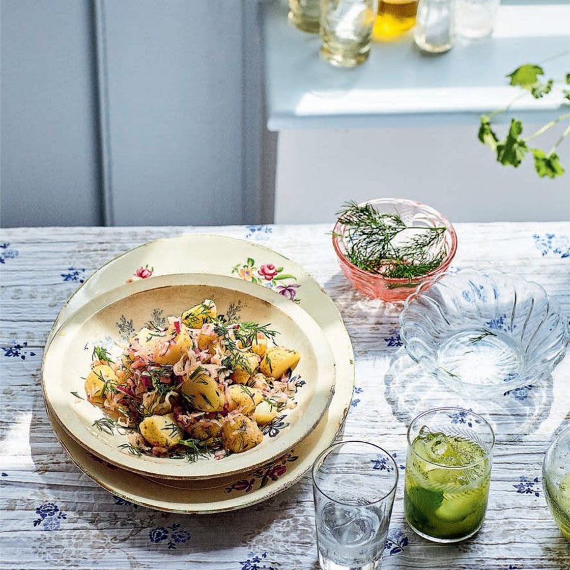 Sauerkraut and herb potato salad