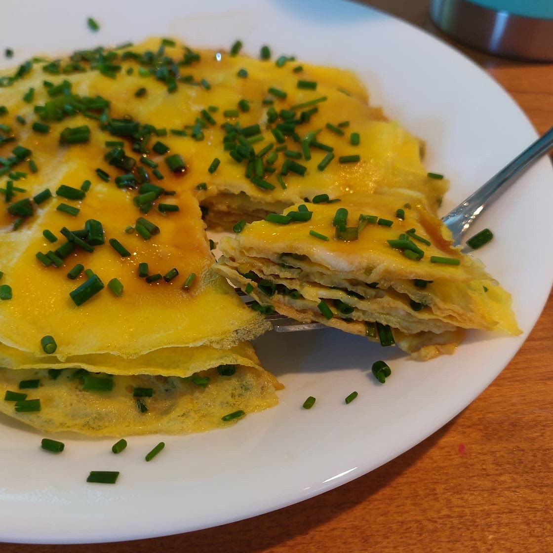 Chinese-Style Layered Omelette Recipe