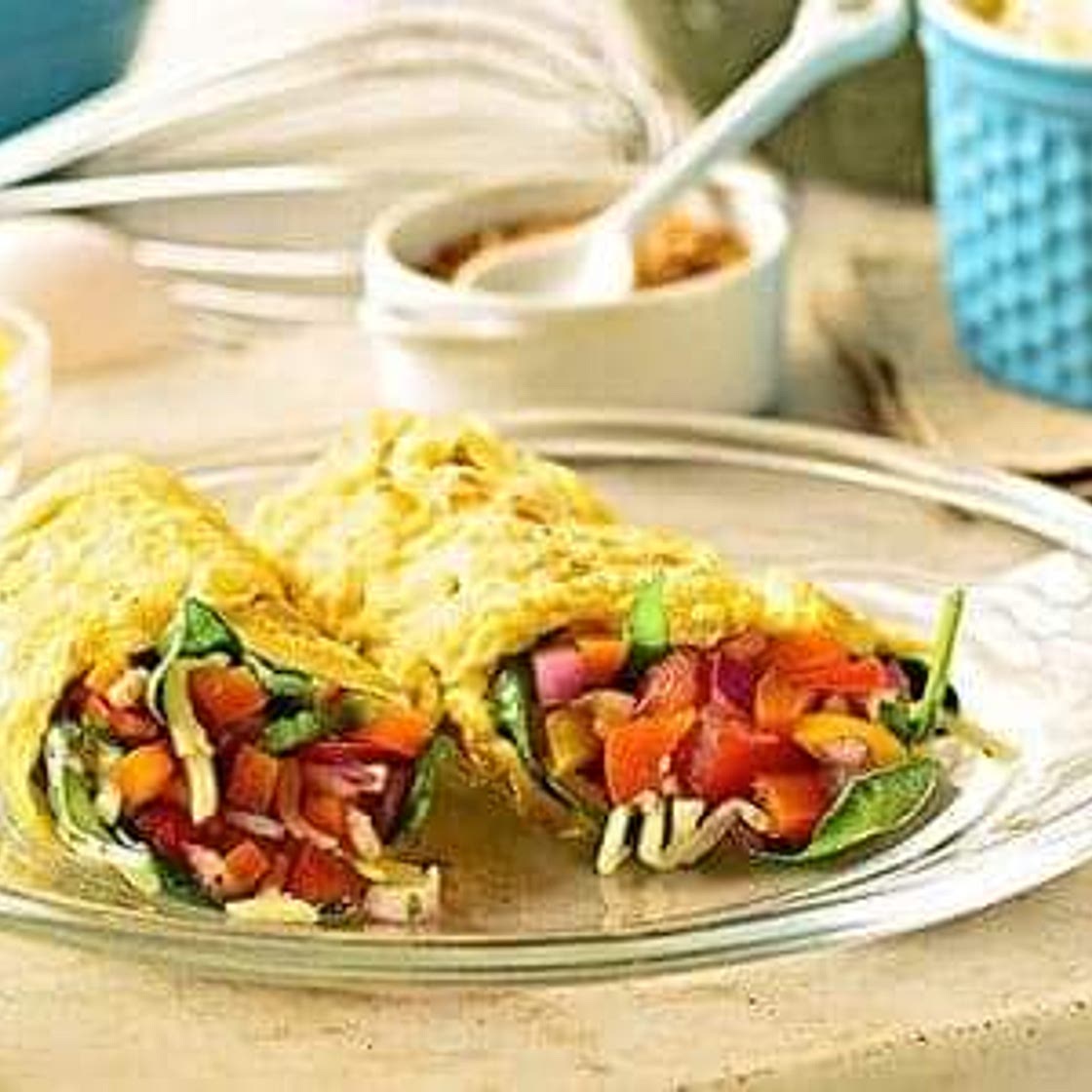Spinach and Pepper Jack Breakfast Burritos