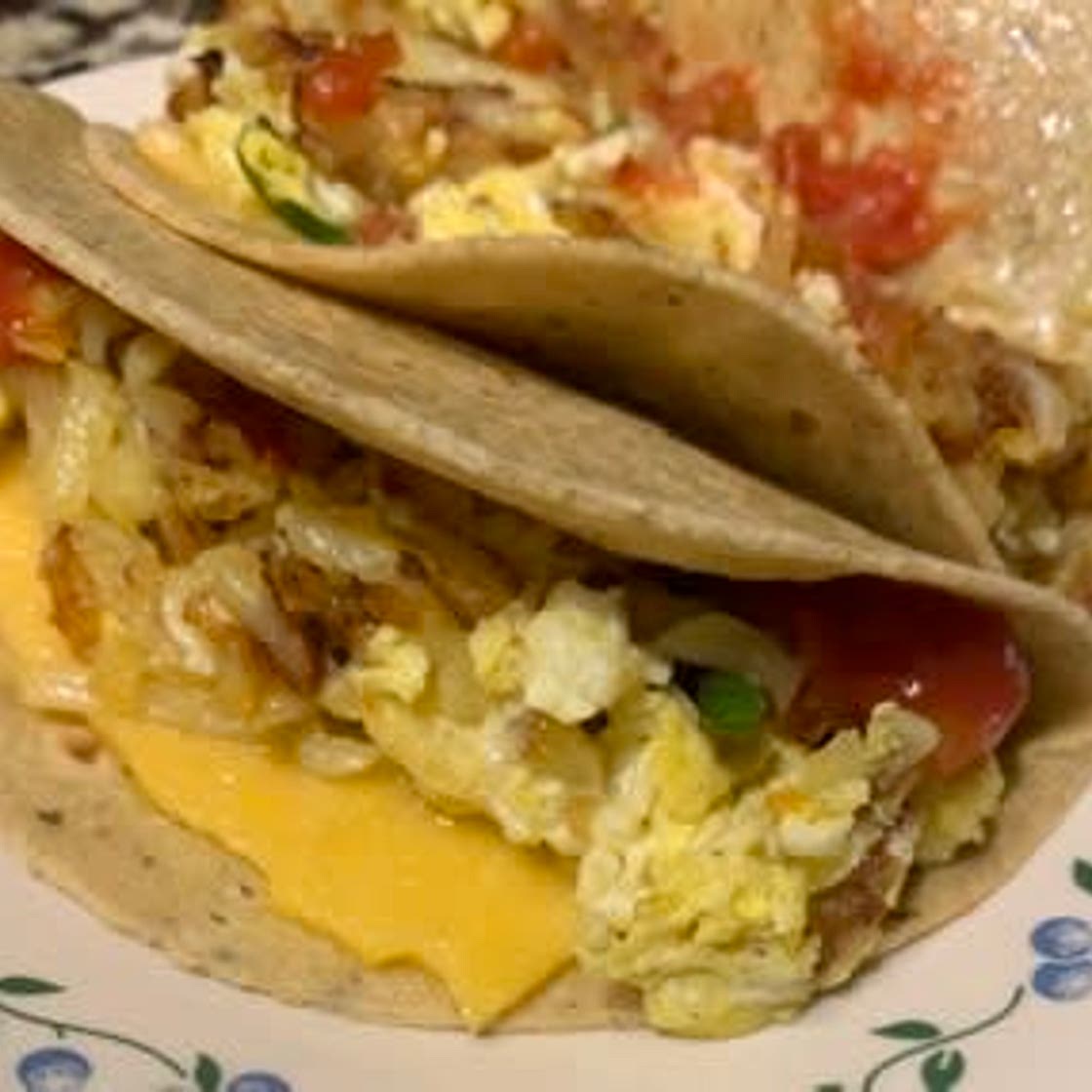 Simple breakfast taco