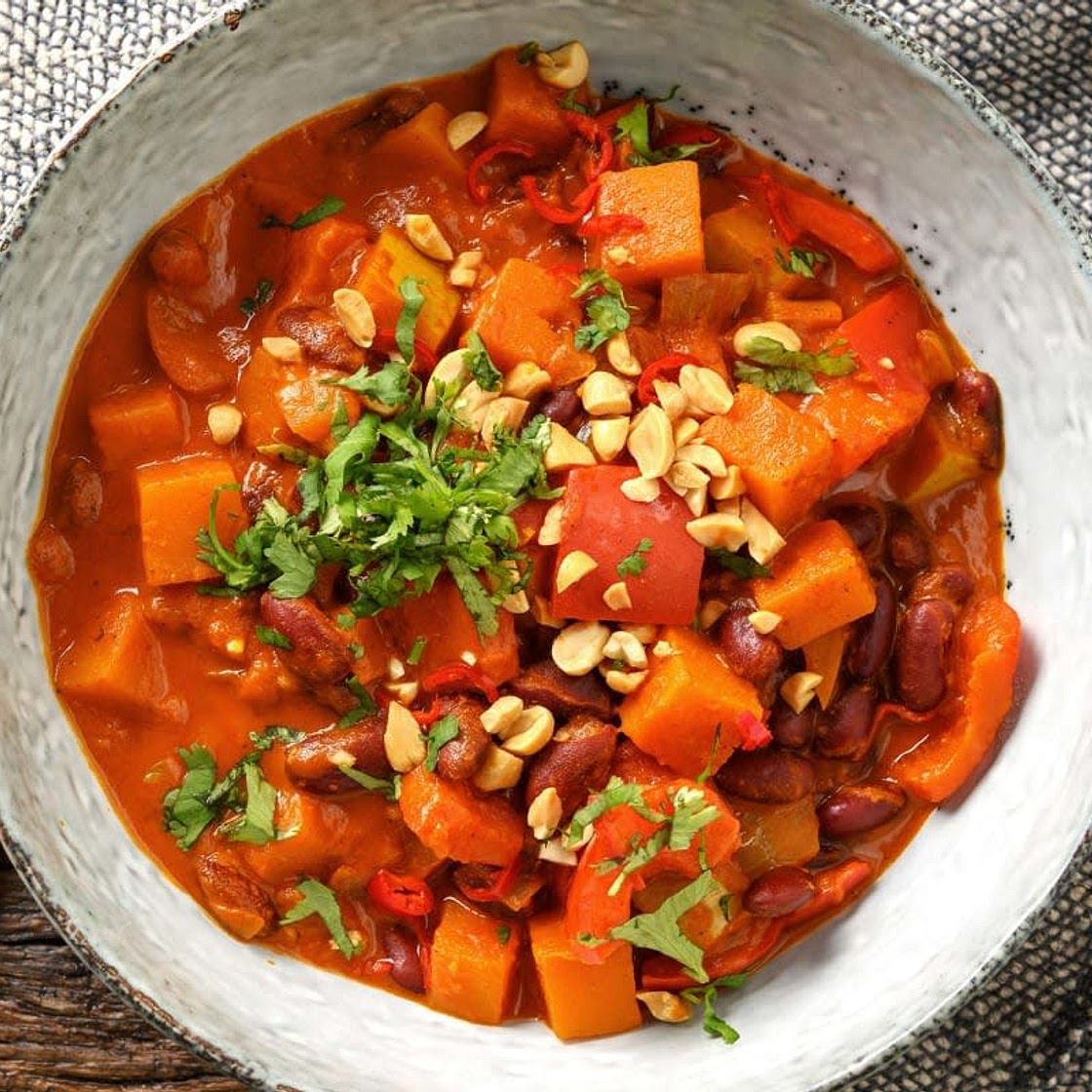 Spiced Butternut Squash & Kidney Bean Stew