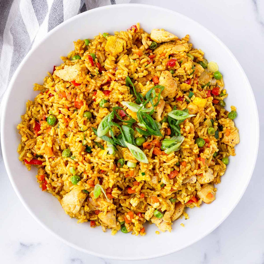 Curry Fried Rice with Chicken