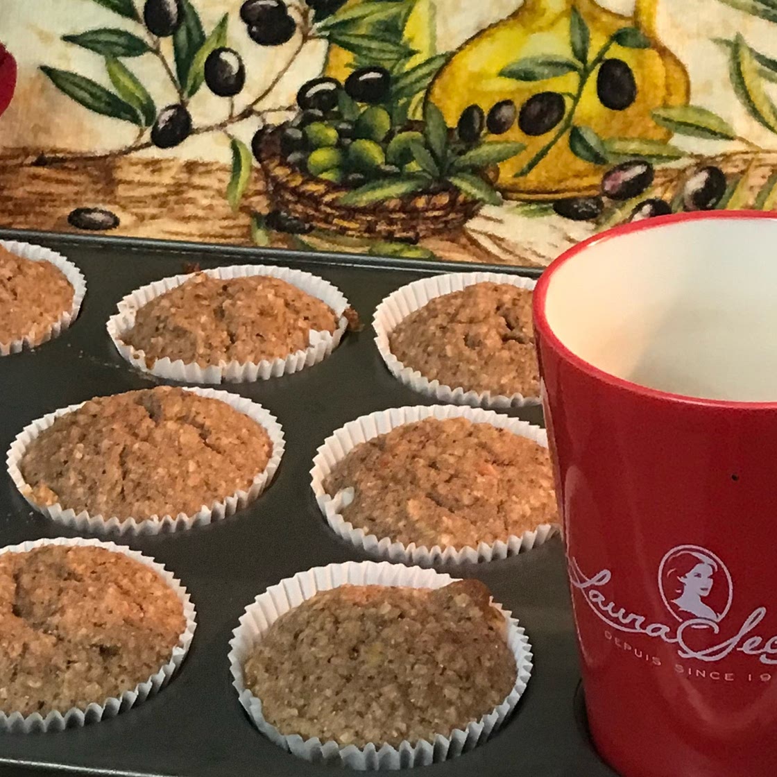 Muffins au Sarrasin, Ananas, Courgettes et Amandes